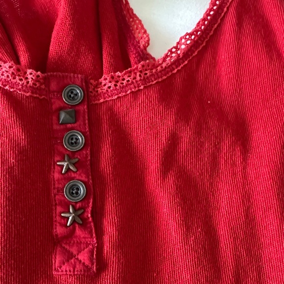 Free People Red Racerback Tank Top - Picture 3 of 5
